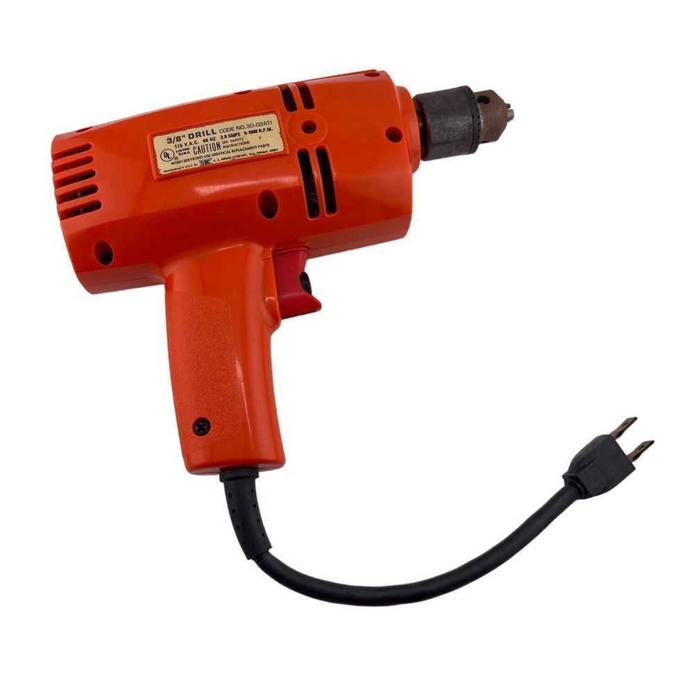 Vintage K Mart Double Insulated 3/8" Drill Variable Speed‎ Power Drill WORKS